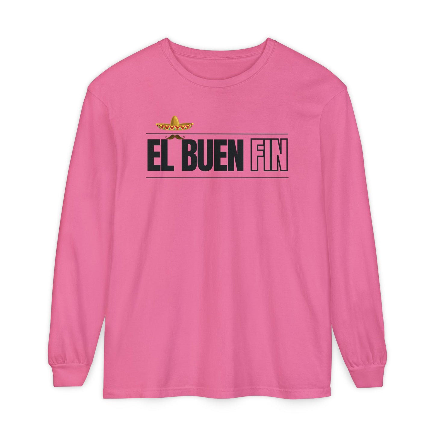 El Buen Fin Mustache Graphic Long Sleeve - Premium Unisex Cotton