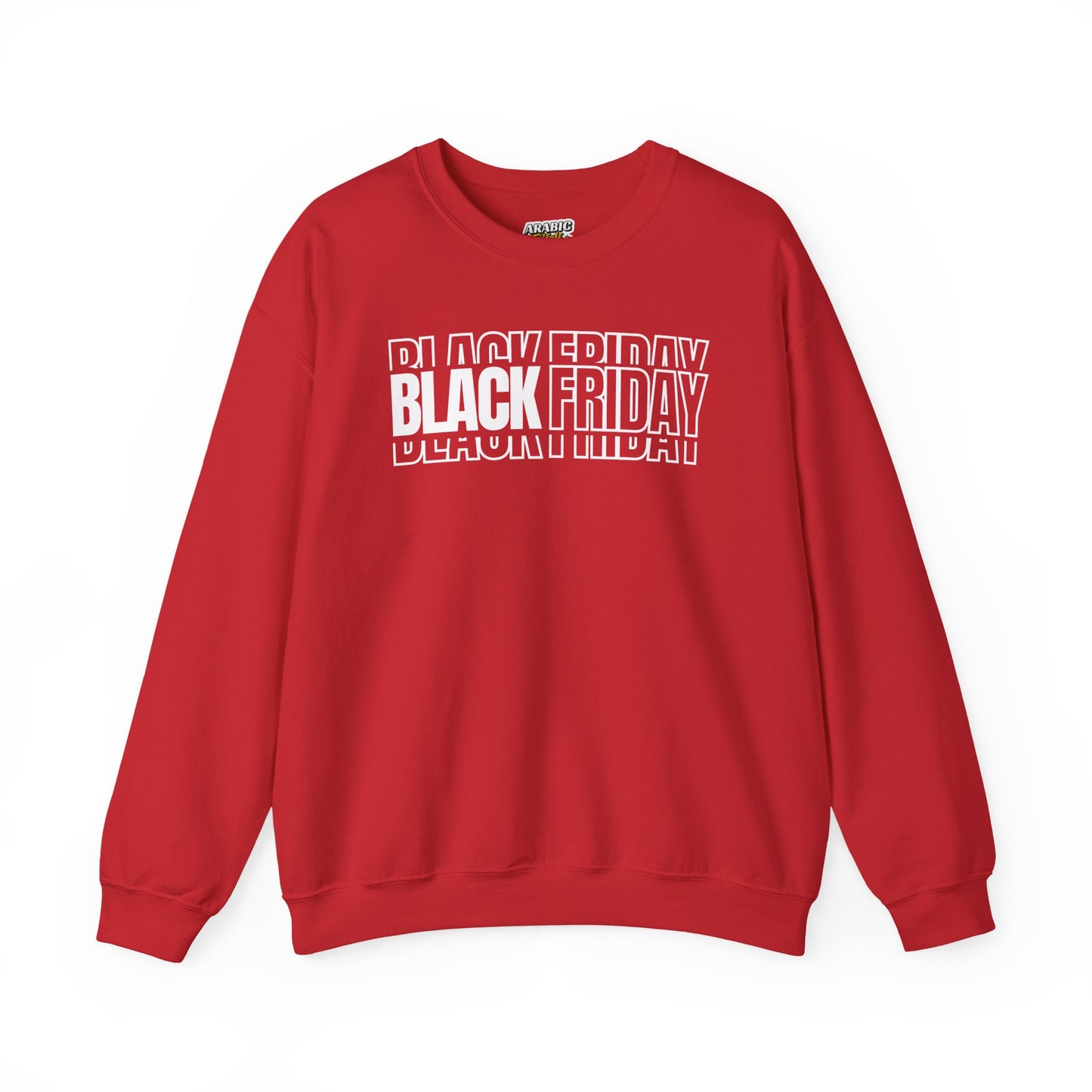 Black Friday Shadow Typography Sweatshirt - 3D Graphic Crewneck