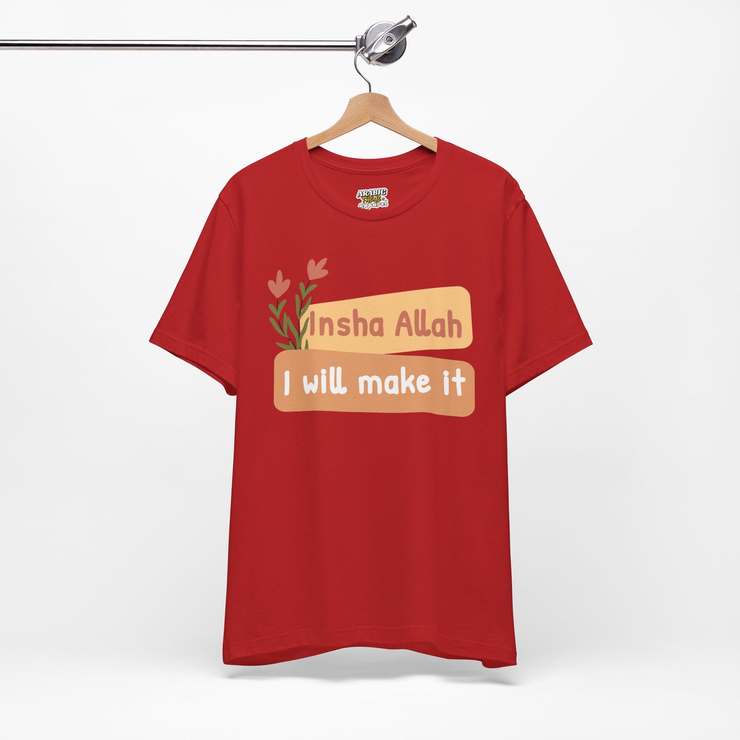 Inshallah I Will Make Typographic Tee T-Shirt - Cozy Soft Cotton Unisex Tee