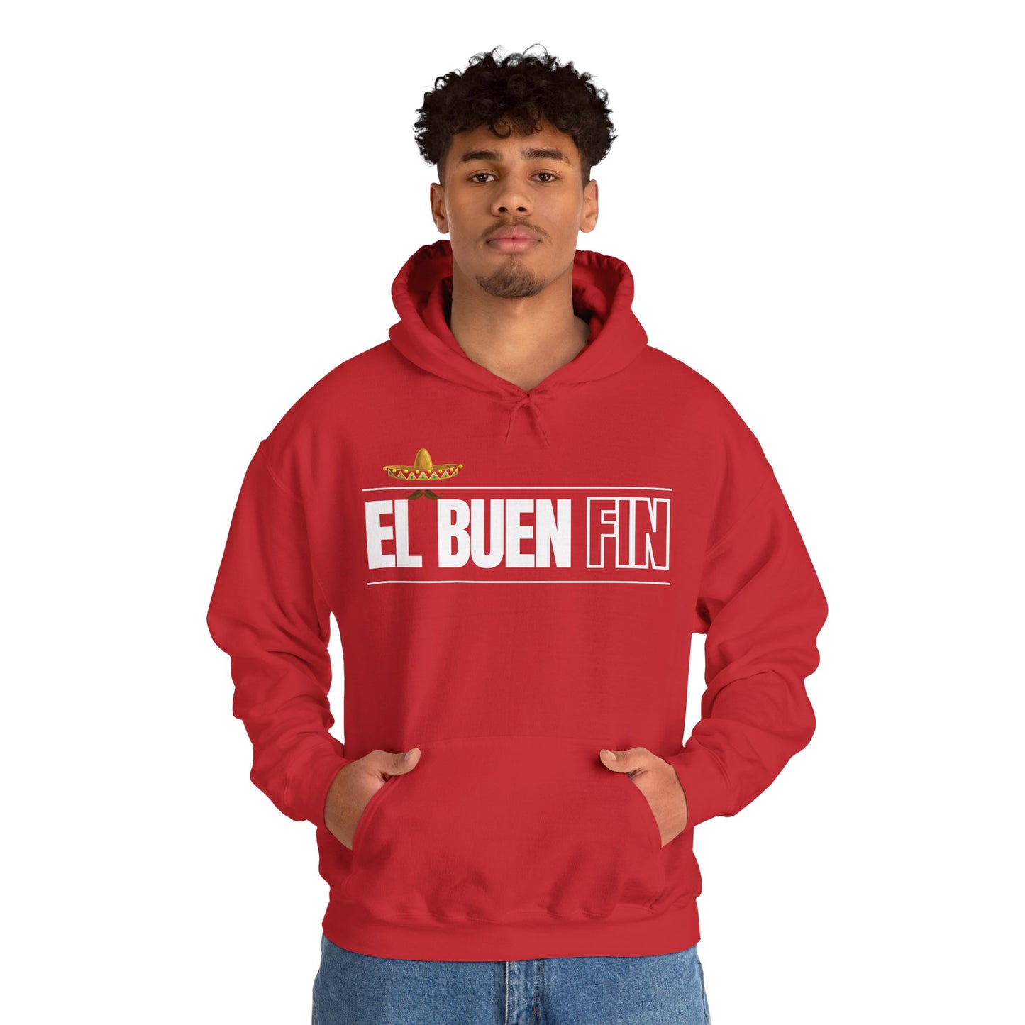 El Buen Fin Mustache Graphic Hoodie - Premium Unisex Fleece