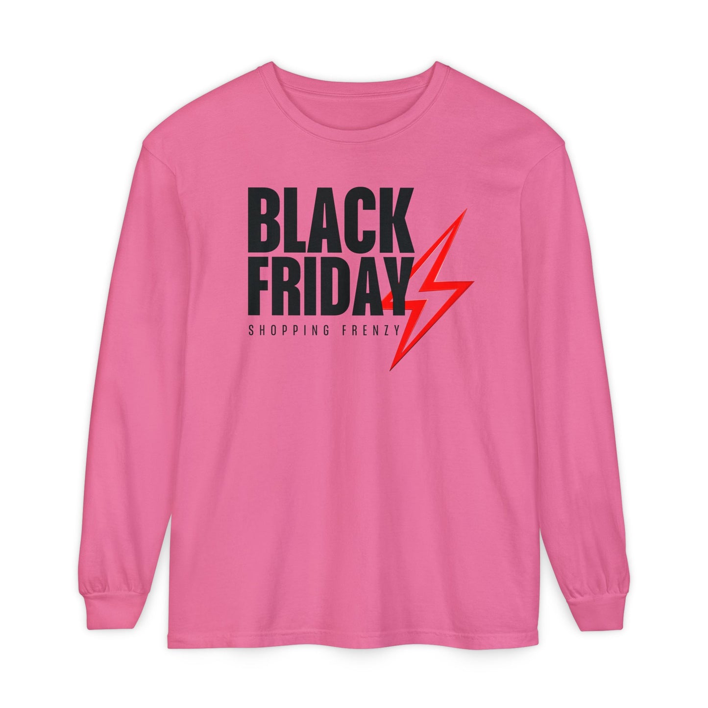 Black Friday Shopping Frenzy Long Sleeve - Lightning Graphic Tee