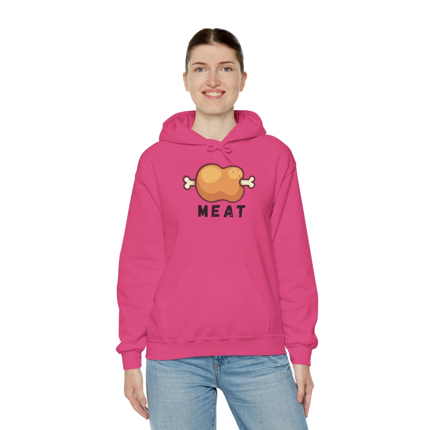 Cartoon MEAT Graphic Hoodie - Cozy Soft Cotton Unisex Graphic Hoodie