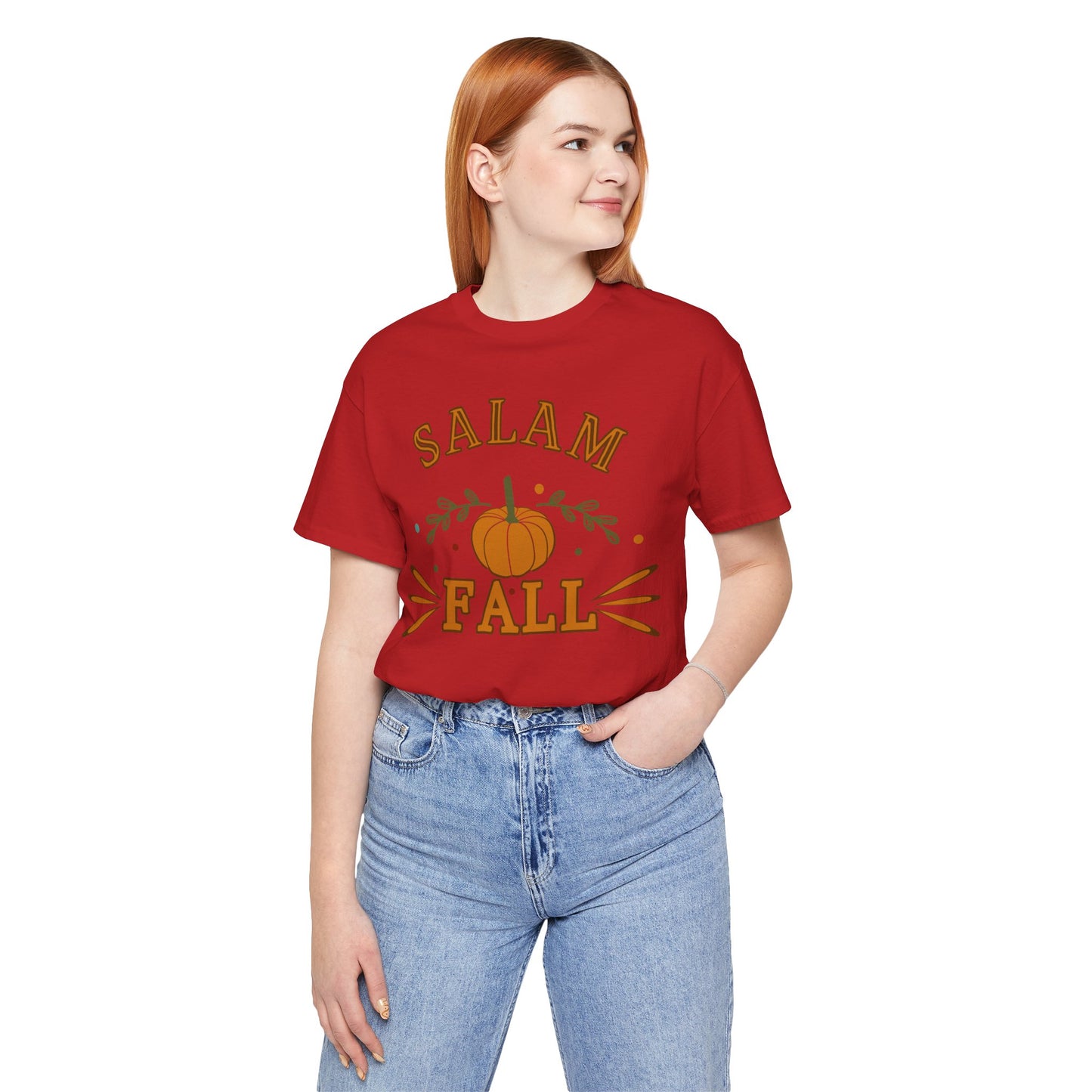Salam Fall Pumpkin Graphic Tee T-Shirt - Cozy Autumn Pumpkin Graphic Unisex Tee