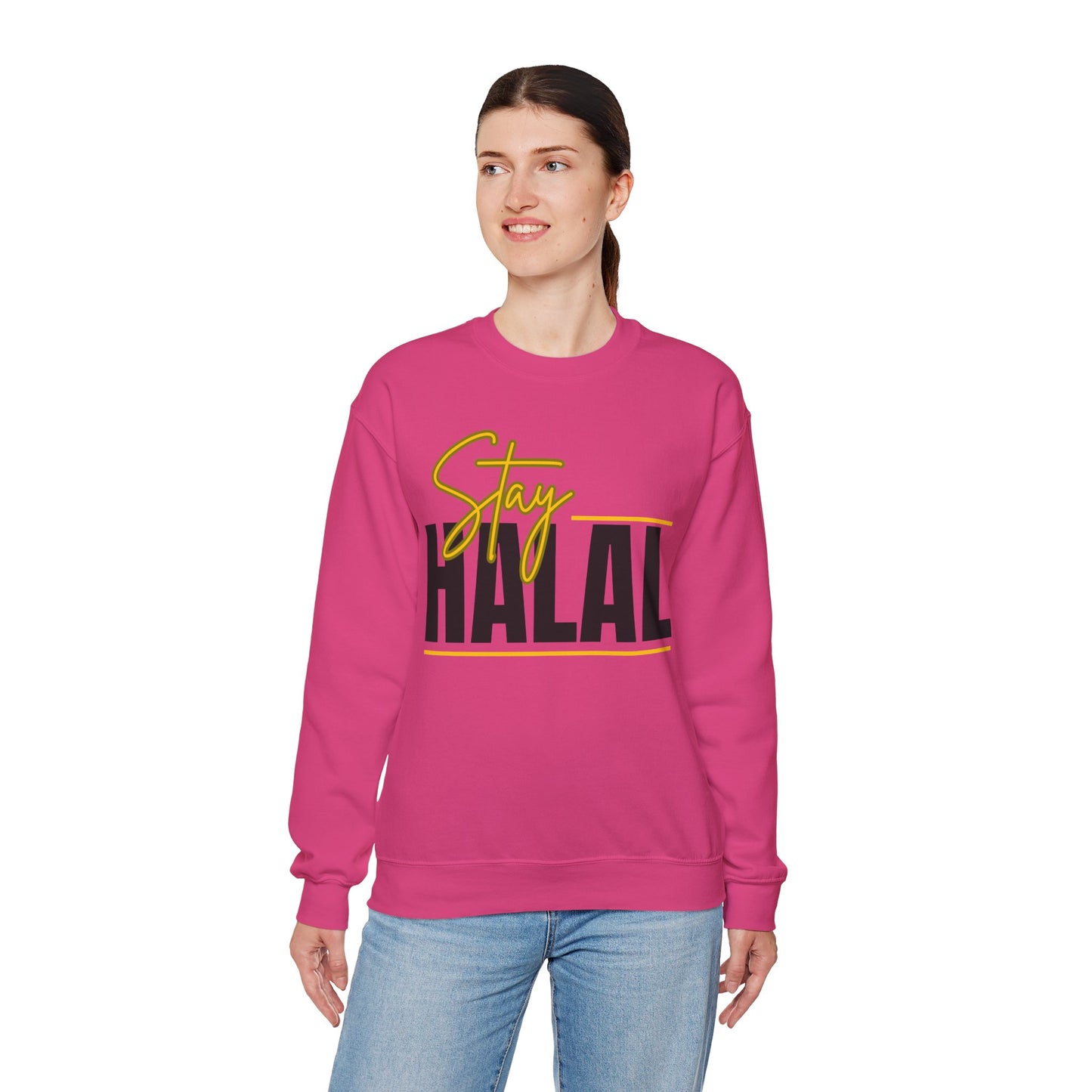 Stay Halal Graphic Sweatshirt - Soft Cozy Stay Halal Graphic Unisex Sweatshirt