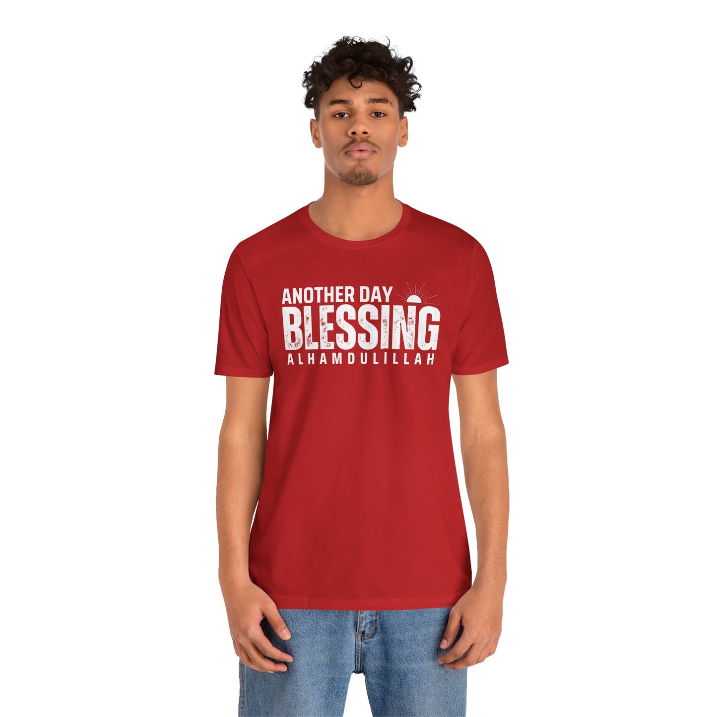 Another Day Another Blessing Alhamdulillah Graphic Tee T-Shirt - Alhamdulillah Typography Islamic Unisex Tee