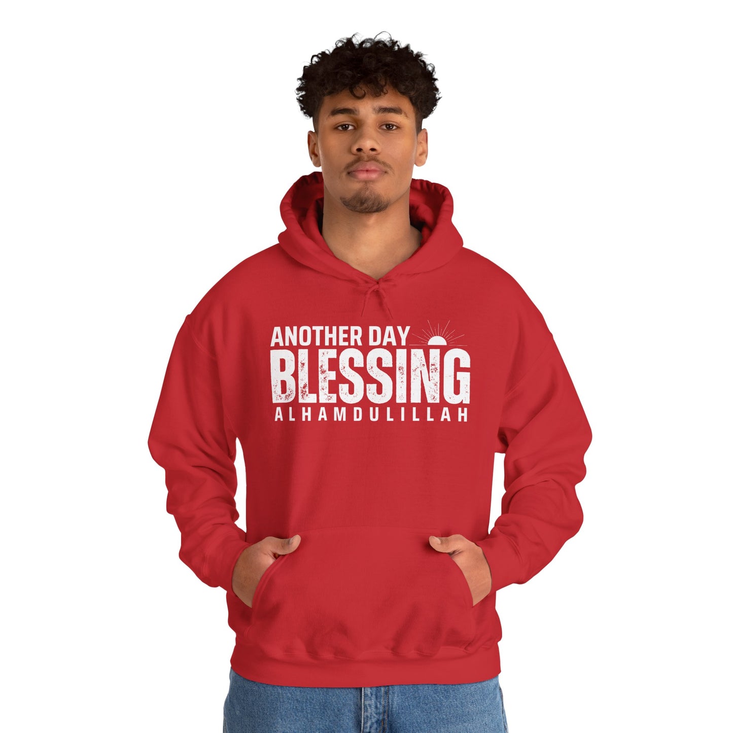 Another Day Another Blessing Alhamdulillah Graphic Hoodie - Alhamdulillah Typography Islamic Unisex Hoodie