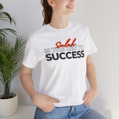 Salah is the Key to Success Typographic Tee T-Shirt - Cozy Soft Cotton Unisex Statement Tee