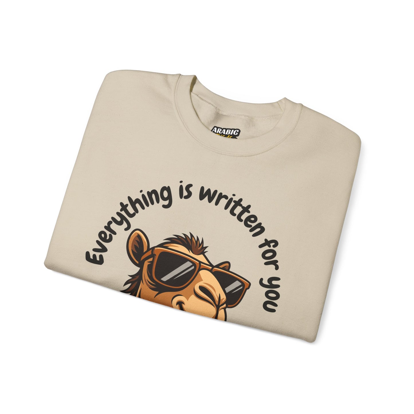 Its written for you So chill Typographic Sweatshirt - Cool Camel Sunglasses Cozy Soft Cotton Unisex Sweatshirt