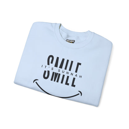 Smile it's Sunnah Graphic Sweatshirt - Smile it's Sunnah Typography Islamic Unisex Sweatshirt