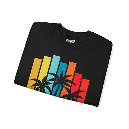 Salam Vibes Palm Tree Graphic Sweatshirt - Cozy Soft Cotton Graphic Unisex Sweatshirt