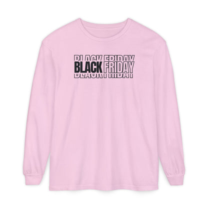 Black Friday Shadow Typography Long Sleeve - 3D Graphic Tee