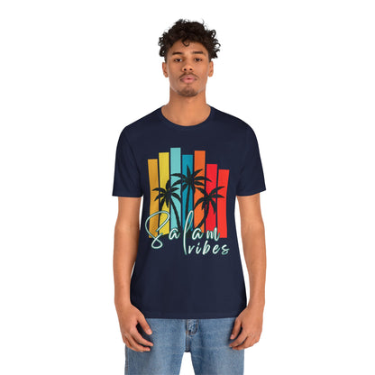 Salam Vibes Palm Tree Graphic Tee T-Shirt - Cozy Soft Cotton Graphic Unisex Tee