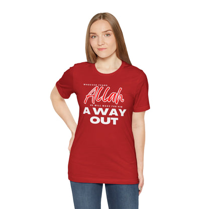 Fear Allah Way Typographic Tee T-Shirt - Cozy Soft Cotton Unisex Statement Tee