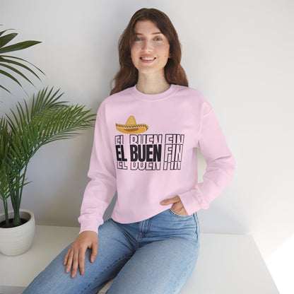 El Buen Fin Shadow Typography Sweatshirt - 3D Graphic Crewneck
