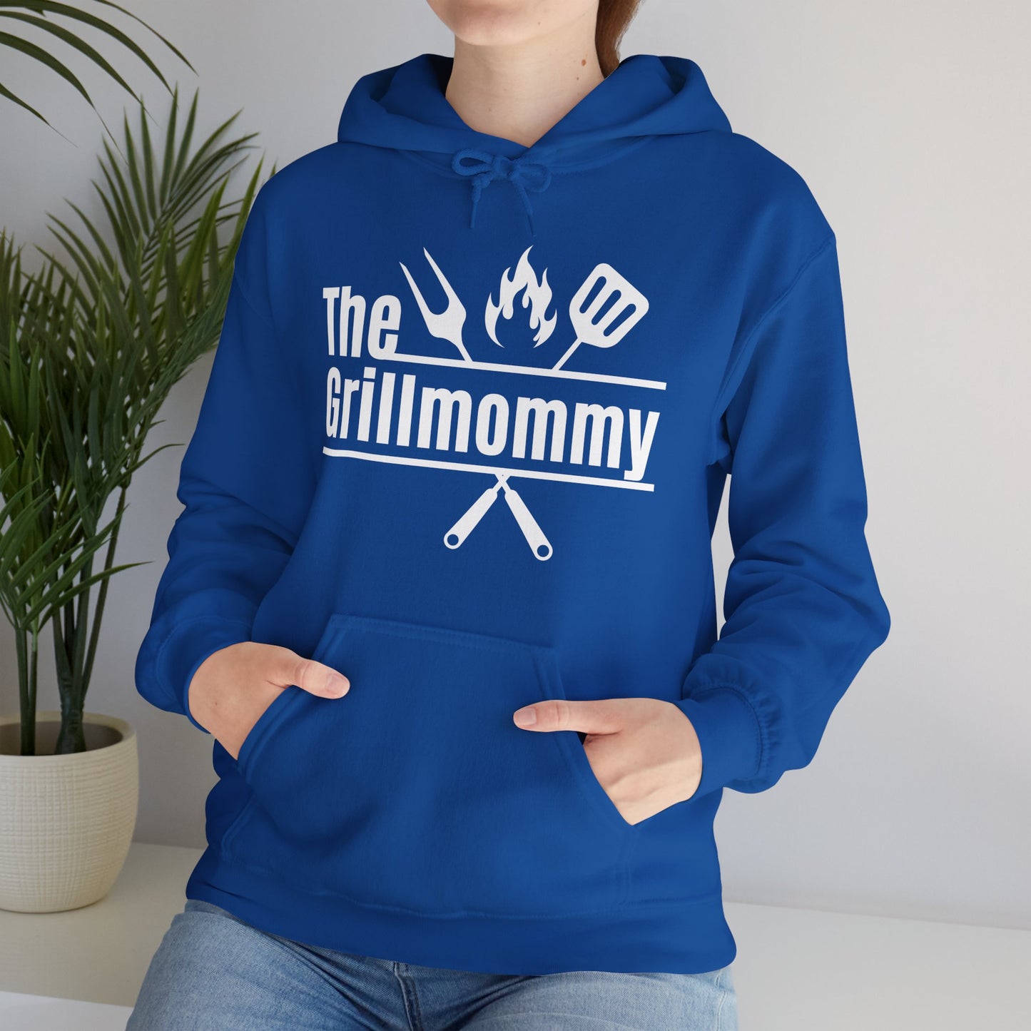The Grillmommy Typography Hoodie - Cozy Soft Cotton Unisex BBQ Graphic Hoodie