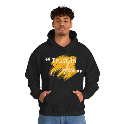 Trust in Allah Graphic Tee Hoodie - Trust in Allah Typography Islamic Unisex Hoodie