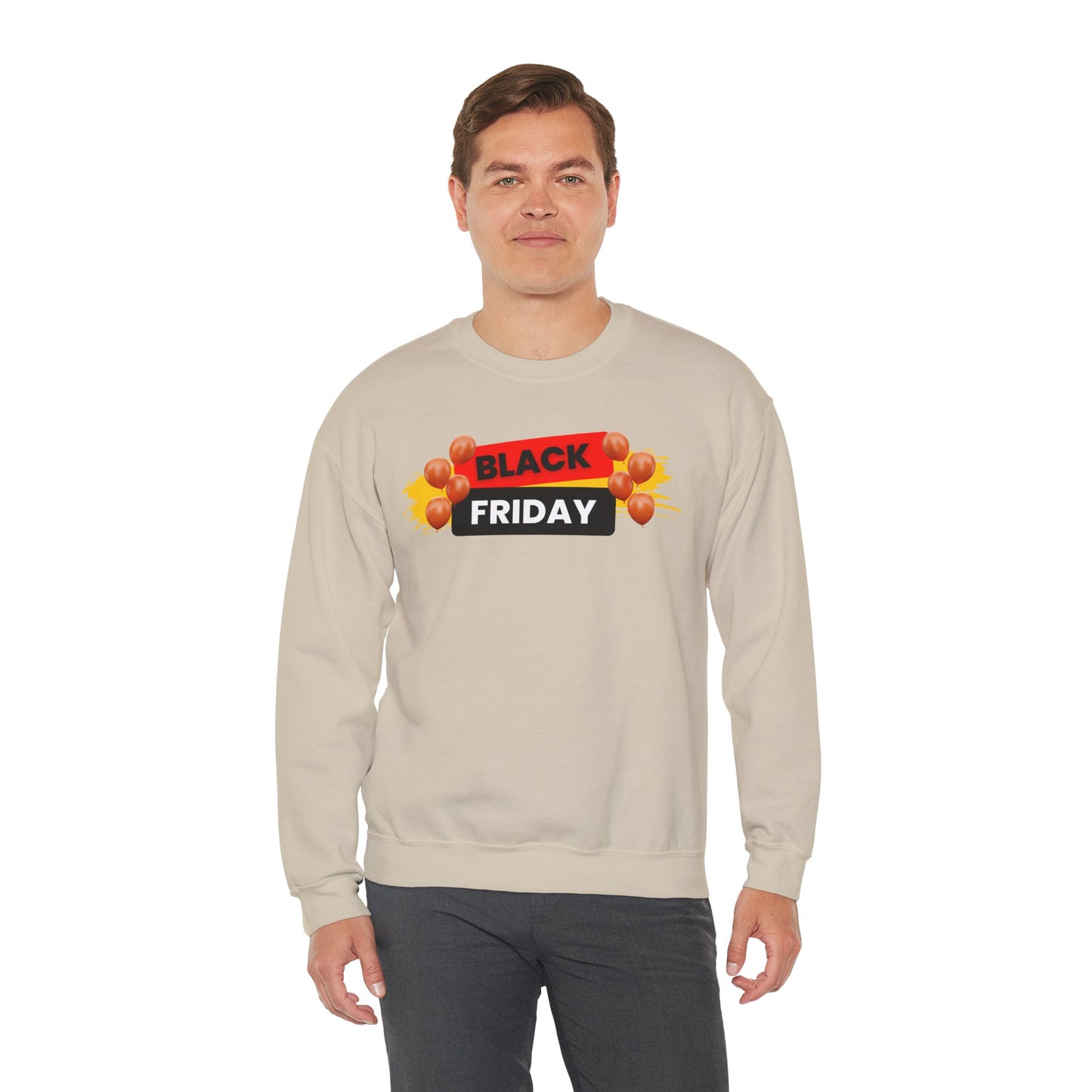 Black Friday Party Sweatshirt - Celebration Graphic Unisex Crewneck