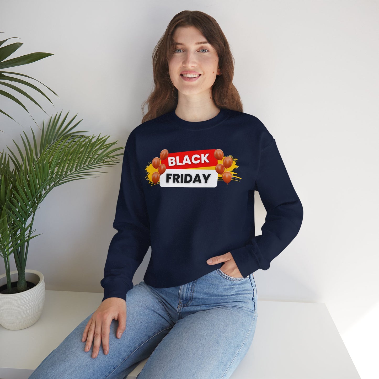 Black Friday Party Sweatshirt - Celebration Graphic Unisex Crewneck
