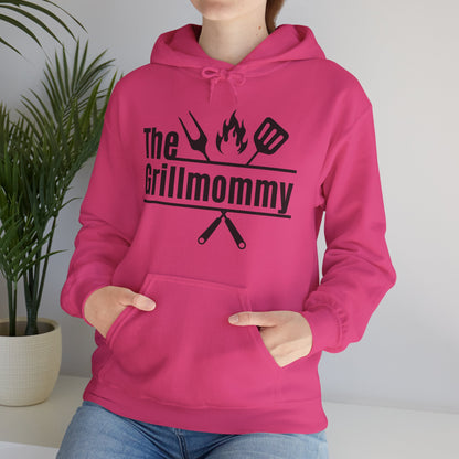 The Grillmommy Typography Hoodie - Cozy Soft Cotton Unisex BBQ Graphic Hoodie