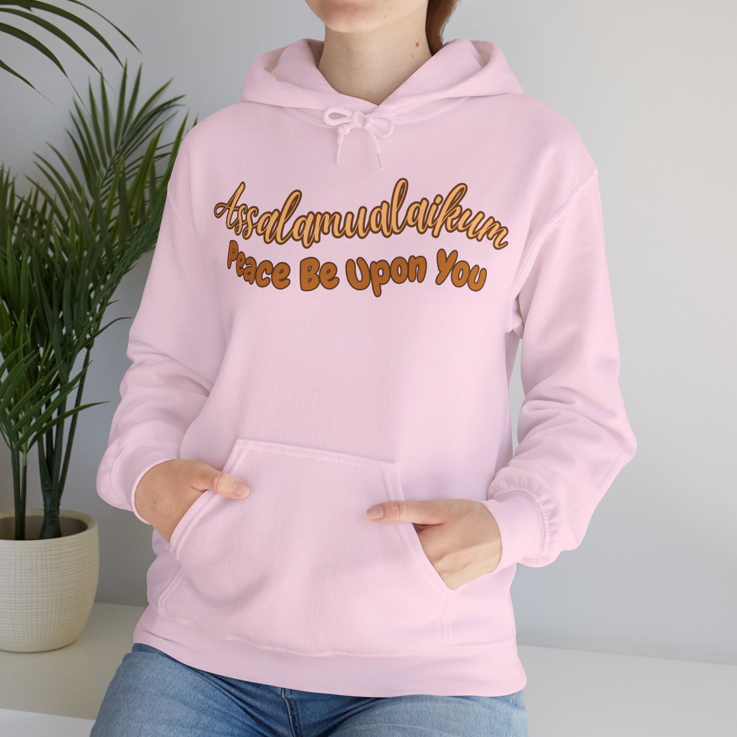 Assalamualaikum Peace Be Upon You Graphic Hoodie - Cozy Salam Typography Unisex Hoodie