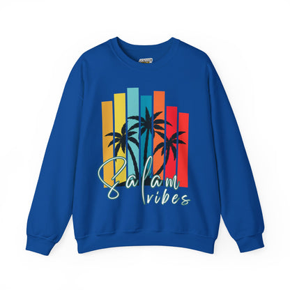 Salam Vibes Palm Tree Graphic Sweatshirt - Cozy Soft Cotton Graphic Unisex Sweatshirt