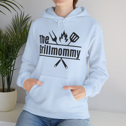 The Grillmommy Typography Hoodie - Cozy Soft Cotton Unisex BBQ Graphic Hoodie