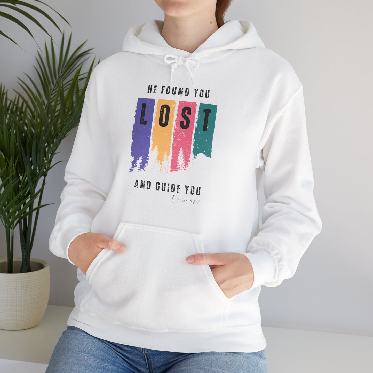 He Found You lost And Guide You Graphic Hoodie - He Found You lost And Guide You Typography Islamic Unisex Hoodie