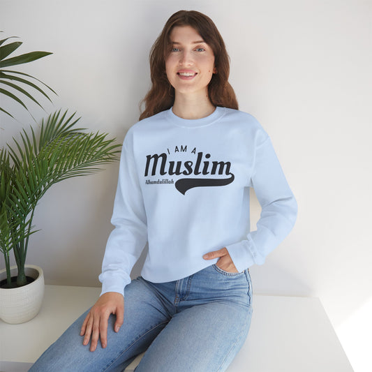 I Am A Muslim Typographic Sweatshirt - Cozy Soft Cotton Unisex Statement Sweatshirt