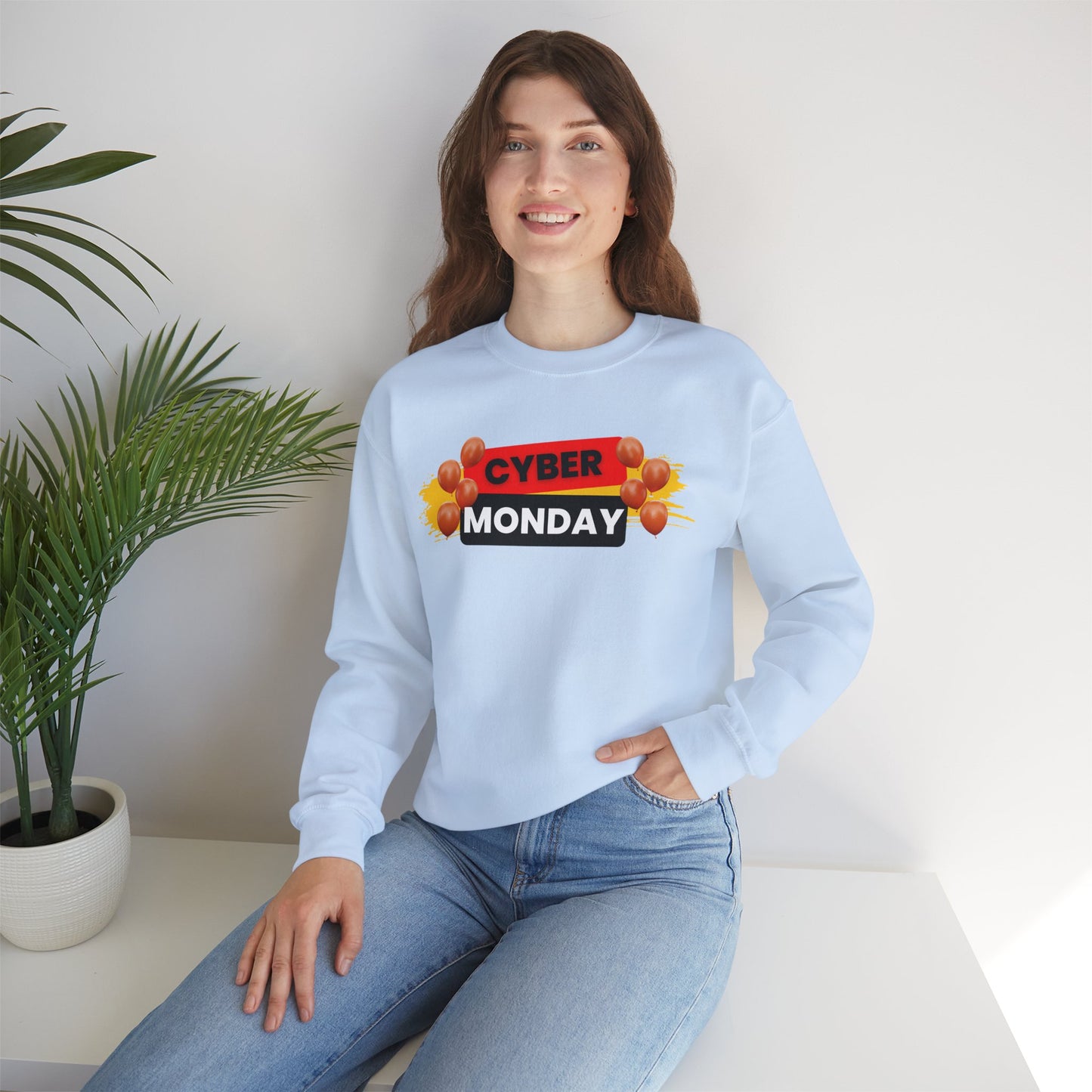 Cyber Monday Party Sweatshirt - Celebration Graphic Unisex Crewneck