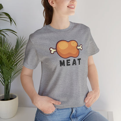Cartoon MEAT Graphic Tee T-Shirt - Cozy Soft Cotton Unisex Graphic Tee