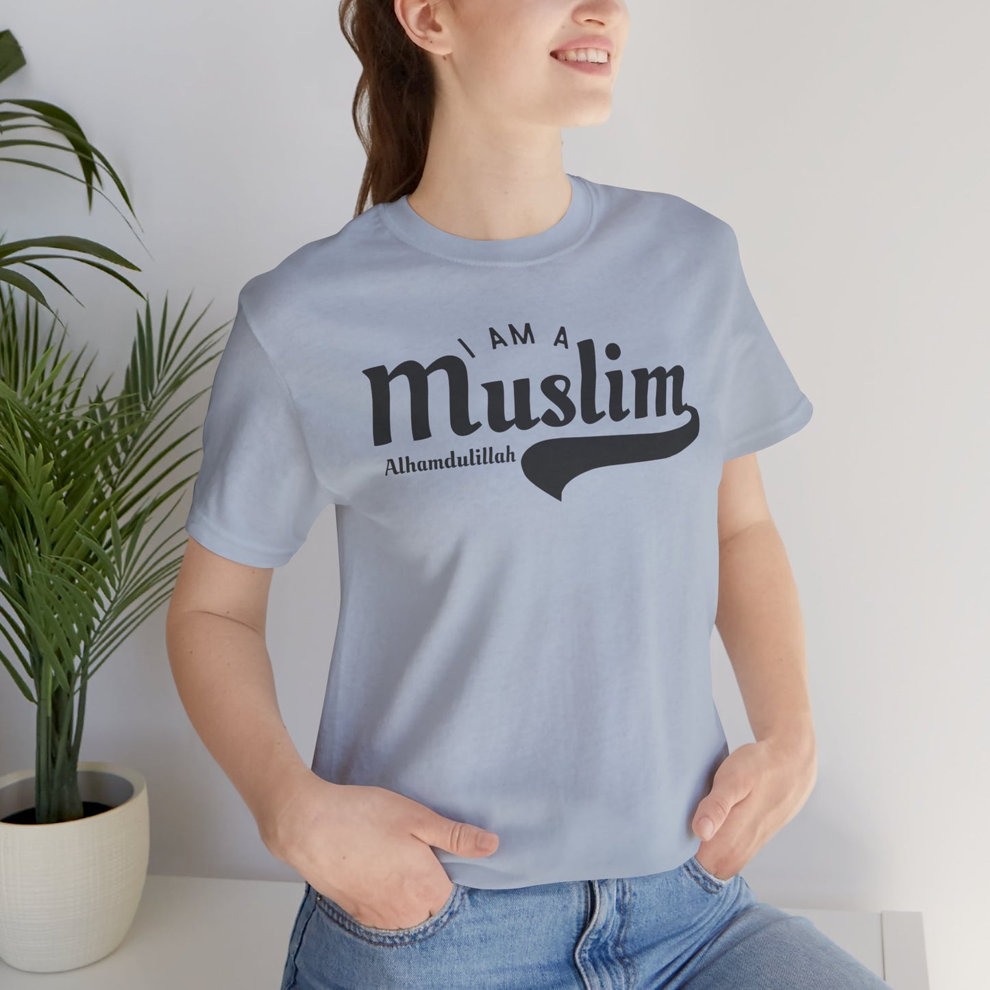 I Am A Muslim Typographic Tee T-Shirt - Cozy Soft Cotton Unisex Statement Tee