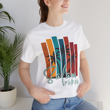 Salam Vibes Palm Tree Graphic Tee T-Shirt - Cozy Soft Cotton Graphic Unisex Tee