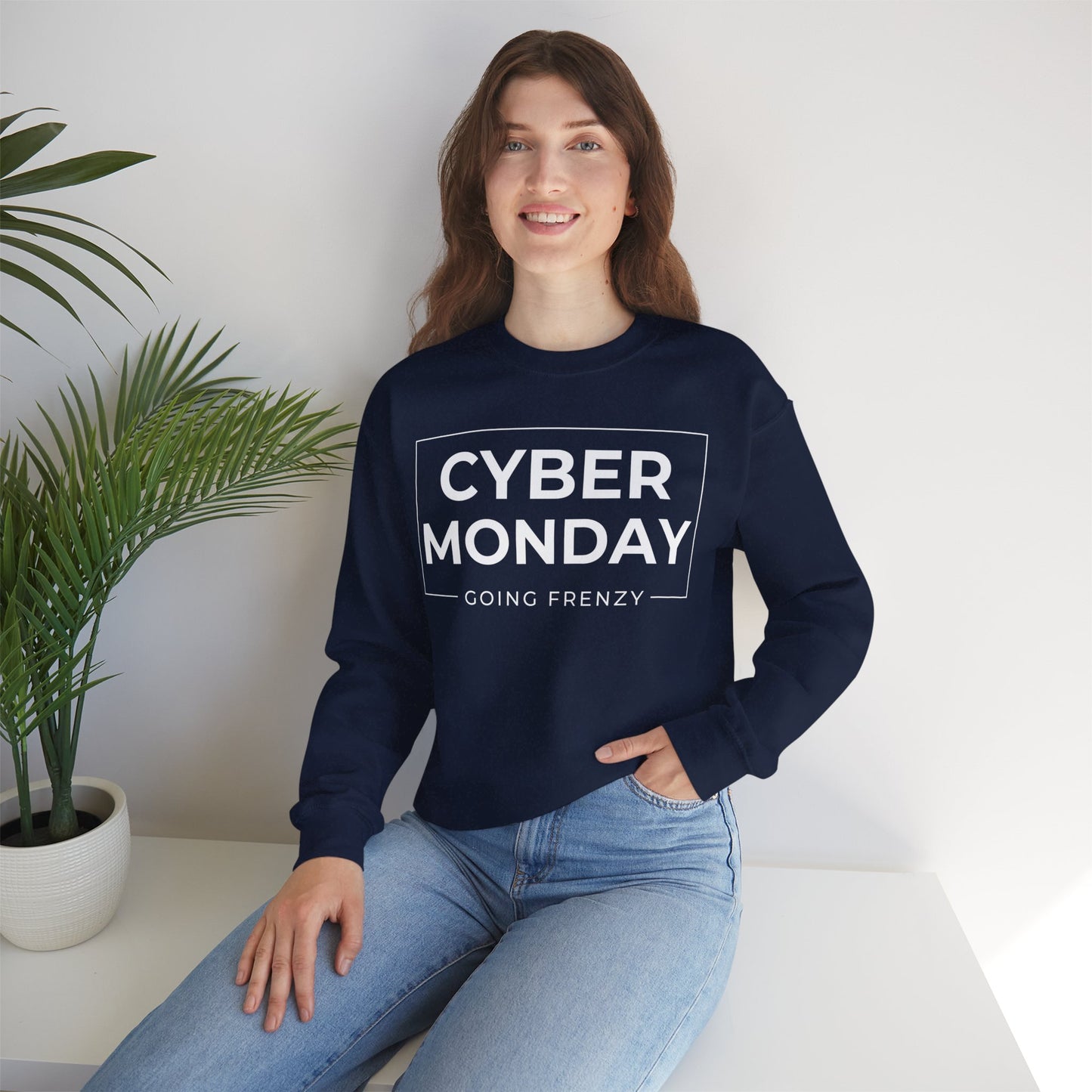 Cyber Monday Going Frenzy Sweatshirt - Badge Graphic Crewneck