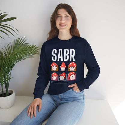 Sabr Typographic Sweatshirt - Cute Mushroom Cozy Soft Cotton Unisex Statement Sweatshirt