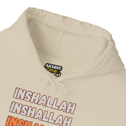 Inshallah Comes True Typographic Hoodie - Cozy Soft Cotton Unisex Hoodie