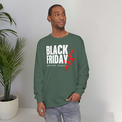 Black Friday Shopping Frenzy Long Sleeve - Lightning Graphic Tee