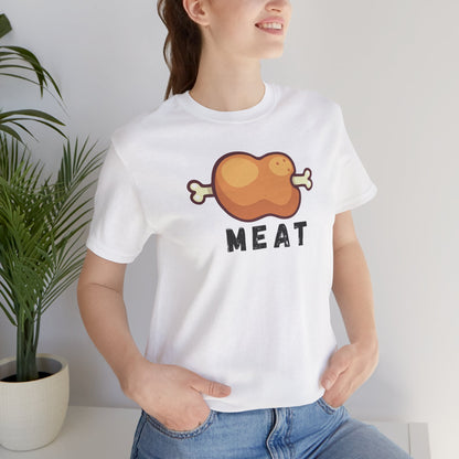 Cartoon MEAT Graphic Tee T-Shirt - Cozy Soft Cotton Unisex Graphic Tee