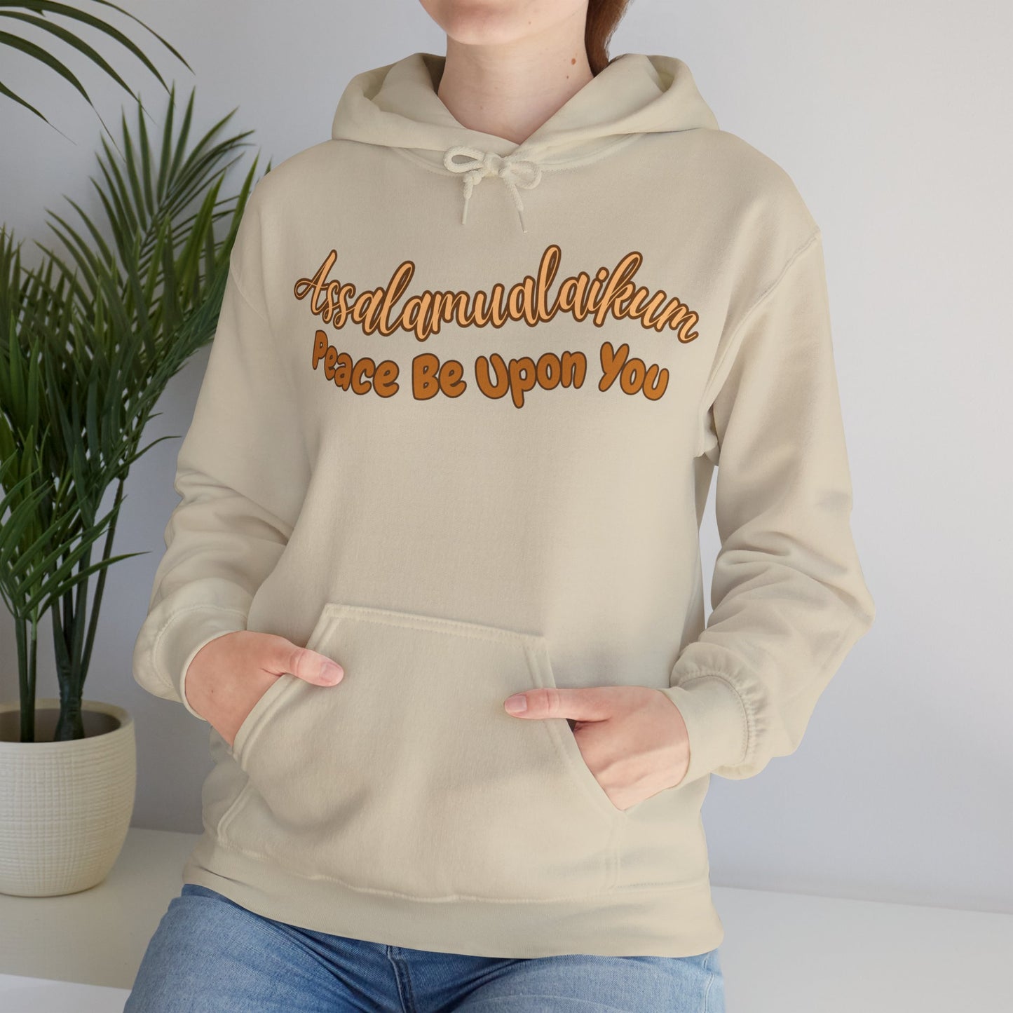 Assalamualaikum Peace Be Upon You Graphic Hoodie - Cozy Salam Typography Unisex Hoodie