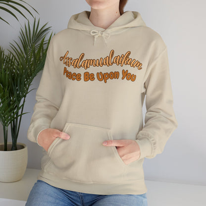 Assalamualaikum Peace Be Upon You Graphic Hoodie - Cozy Salam Typography Unisex Hoodie