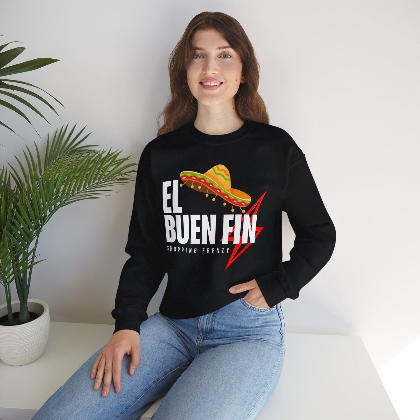 El Buen Fin Shopping Frenzy Sweatshirt - Lightning Graphic Crewneck