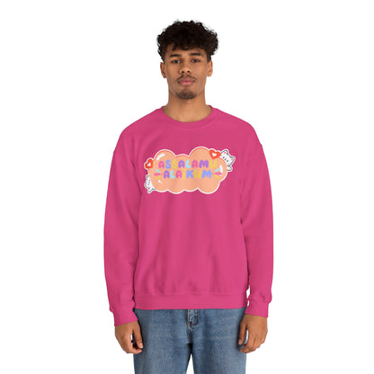 Assalamualaikum Typographic Sweatshirt - Cute Cat Lover Graphic Cozy Soft Cotton Unisex Sweatshirt