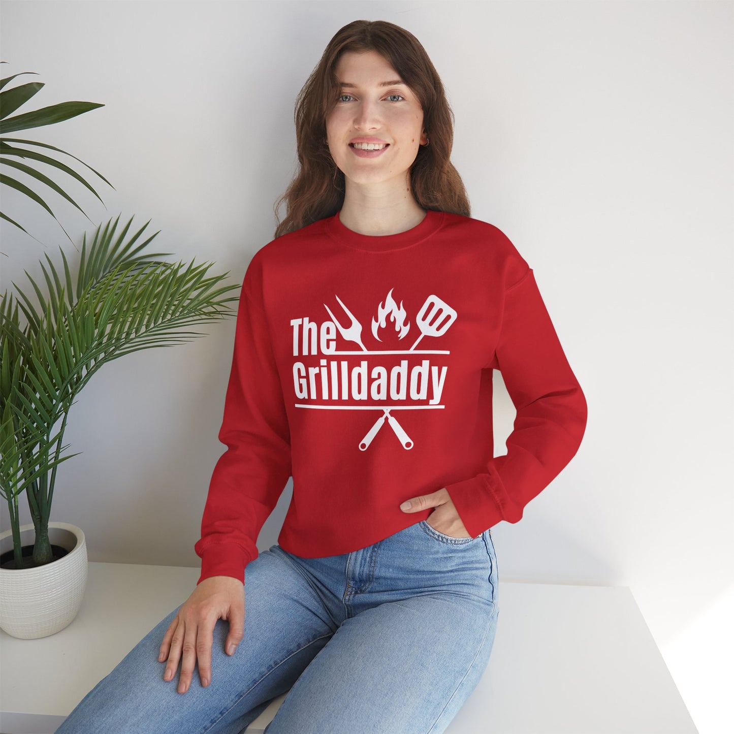 The Grilldaddy Typography Sweatshirt - Cozy Soft Cotton Unisex BBQ Graphic Sweatshirt