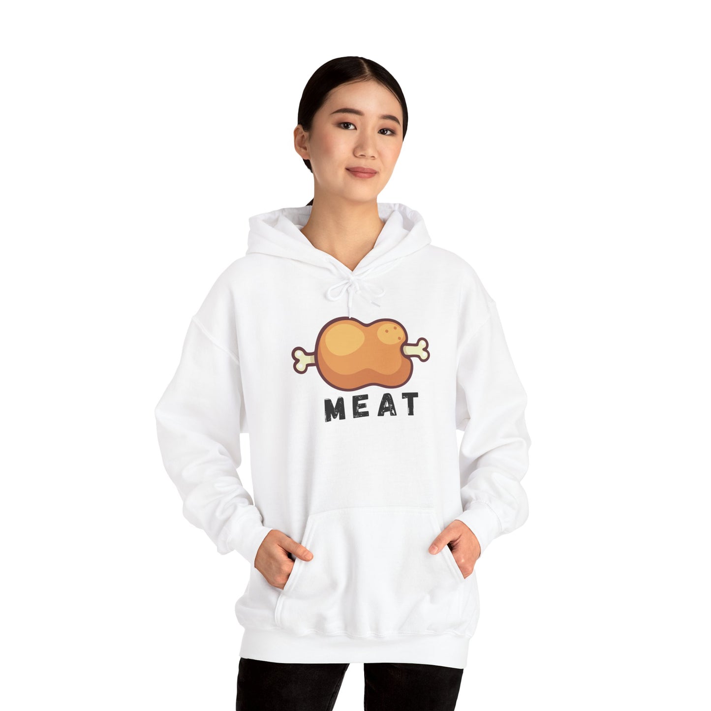 Cartoon MEAT Graphic Hoodie - Cozy Soft Cotton Unisex Graphic Hoodie
