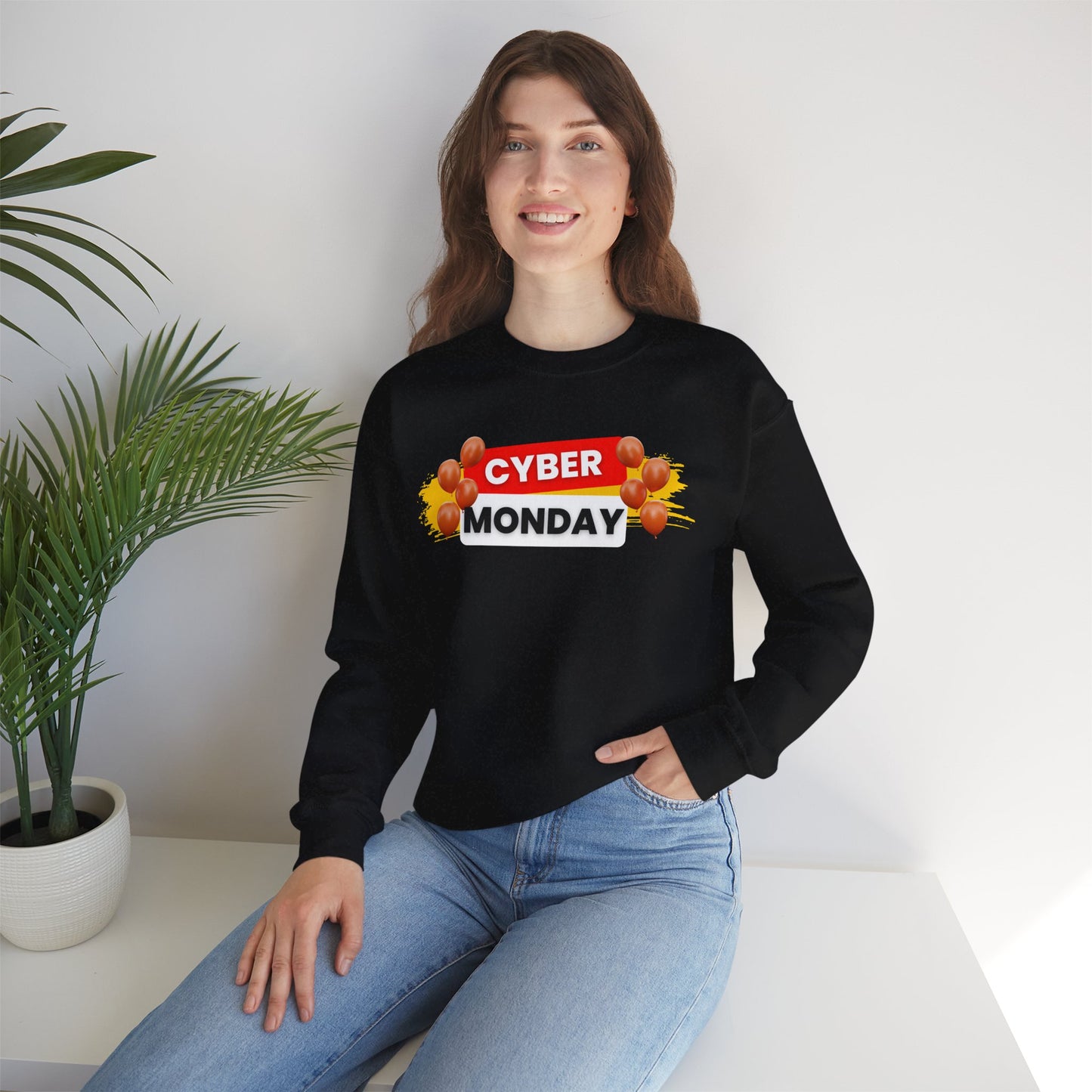 Cyber Monday Party Sweatshirt - Celebration Graphic Unisex Crewneck