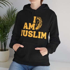 I Am Muslim Typographic Hoodie - Lion Cozy Soft Cotton Hoodie