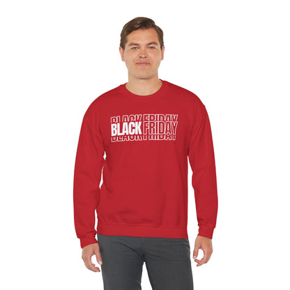 Black Friday Shadow Typography Sweatshirt - 3D Graphic Crewneck