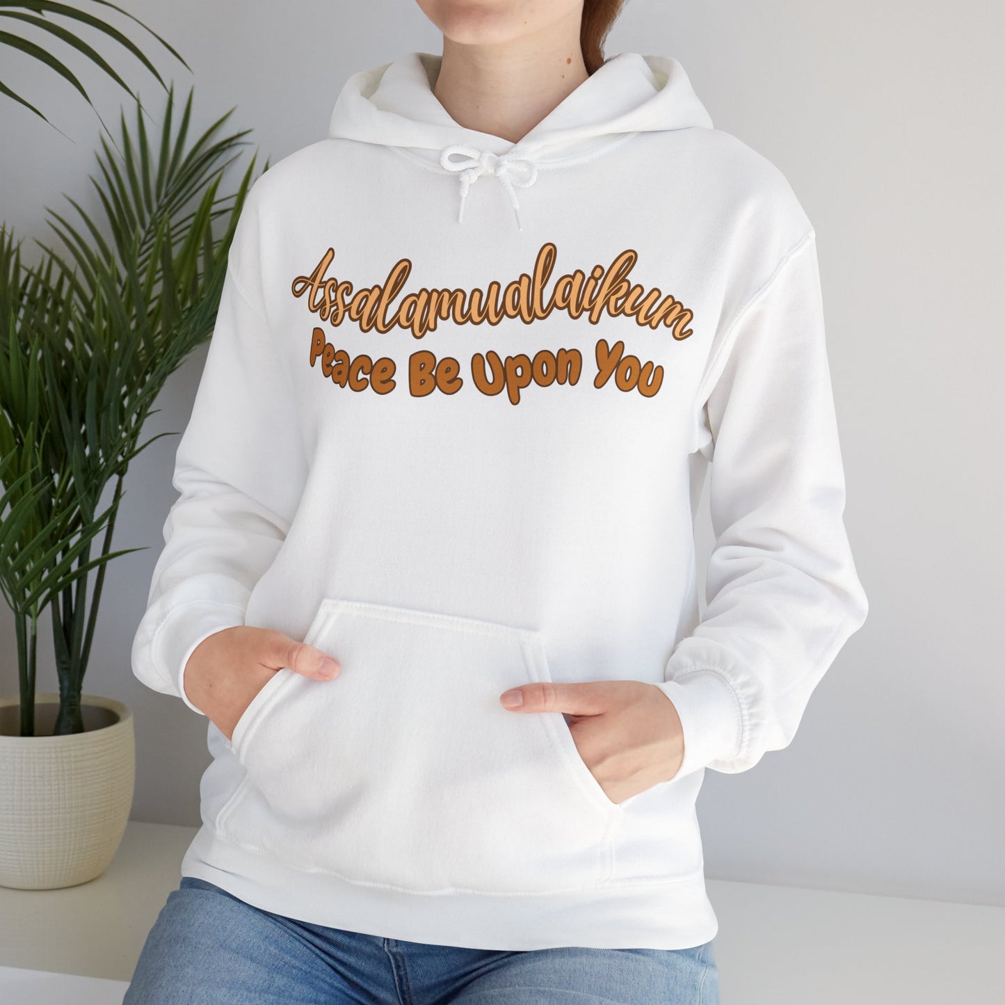 Assalamualaikum Peace Be Upon You Graphic Hoodie - Cozy Salam Typography Unisex Hoodie