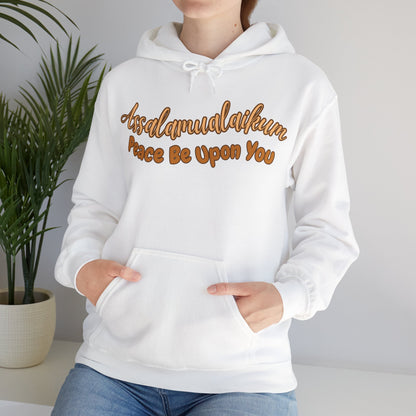 Assalamualaikum Peace Be Upon You Graphic Hoodie - Cozy Salam Typography Unisex Hoodie