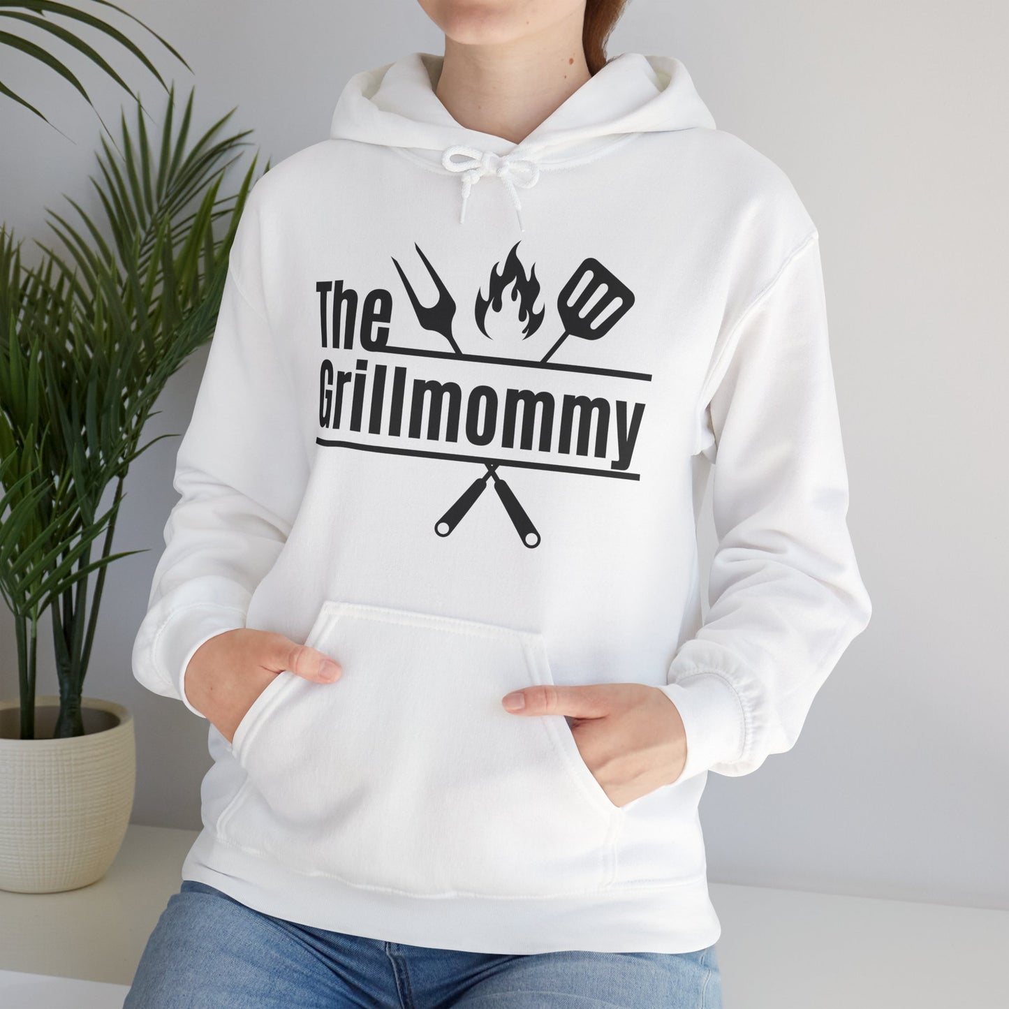 The Grillmommy Typography Hoodie - Cozy Soft Cotton Unisex BBQ Graphic Hoodie