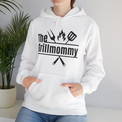 The Grillmommy Typography Hoodie - Cozy Soft Cotton Unisex BBQ Graphic Hoodie